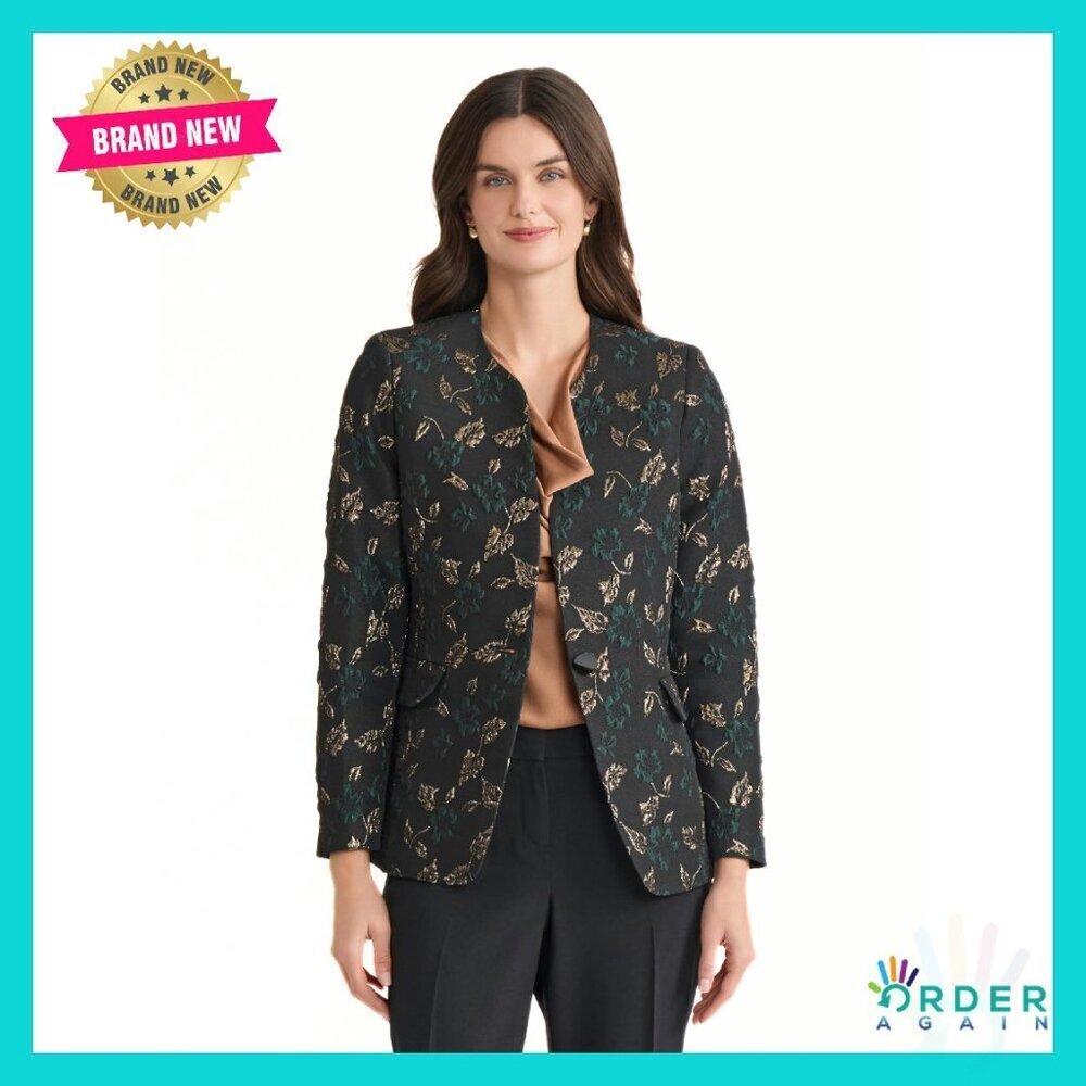 Tailored Jacquard Blazer Elegant Professional Workwear Chic Minimal Classic